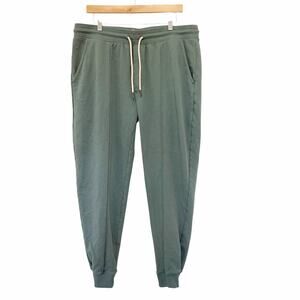 The Normal Brand Green Terry Pintuck Joggers Sz XL